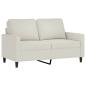Preview: 2-Sitzer-Sofa Creme 120 cm Samt