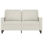 Preview: 2-Sitzer-Sofa Creme 120 cm Samt