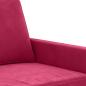 Preview: 3-Sitzer-Sofa Weinrot 180 cm Samt