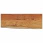Preview: Wandregal 50x20x3,8 cm Rechteckig Massivholz Akazie Baumkante