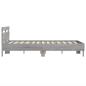 Preview: Bettgestell mit Kopfteil Grau Sonoma 135x190 cm Holzwerkstoff