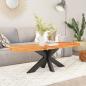 Preview: Tischplatte 110x40x2,5 cm Oval Massivholz Akazie