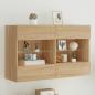 Preview: ARDEBO.de - TV-Wandschrank mit LED-Leuchten Sonoma-Eiche 98,5x30x60,5 cm