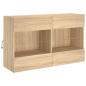 Preview: TV-Wandschrank mit LED-Leuchten Sonoma-Eiche 98,5x30x60,5 cm