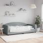Preview: ARDEBO.de - Tagesbett Hellgrau 100x190 cm Stoff