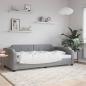 Preview: ARDEBO.de - Tagesbett Hellgrau 100x190 cm Stoff