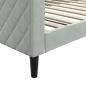 Preview: Tagesbett Hellgrau 100x190 cm Samt