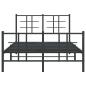 Preview: Bettgestell mit Kopf- und Fußteil Metall Schwarz 120x190 cm