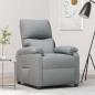 Preview: ARDEBO.de - Relaxsessel Hellgrau Stoff