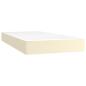 Preview: Boxspringbett mit Matratze Creme 90x190 cm Kunstleder