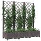 Preview: Garten-Pflanzgefäß mit Spalier Braun 120 x 40 x 121,5 cm PP