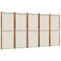 Preview: 5-tlg. Paravent Hellgrau 350x180 cm