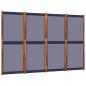 Preview: 4-tlg. Paravent Dunkelblau 280x180 cm