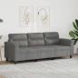 Preview: ARDEBO.de - 3-Sitzer-Sofa Dunkelgrau 180 cm Mikrofasergewebe