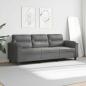 Preview: 3-Sitzer-Sofa Dunkelgrau 180 cm Mikrofasergewebe