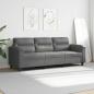 Preview: 3-Sitzer-Sofa Dunkelgrau 180 cm Mikrofasergewebe