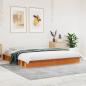 Preview: ARDEBO.de - Massivholzbett ohne Matratze Wachsbraun 200x200 Kiefernholz