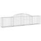 Preview: Gabionen mit Hochbogen 5 Stk. 300x30x60/80 cm Verzinktes Eisen