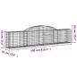 Preview: Gabionen mit Hochbogen 5 Stk. 300x30x60/80 cm Verzinktes Eisen