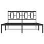 Preview: Bettgestell mit Kopfteil Metall Schwarz 140x190 cm