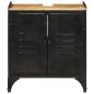 Preview: Waschbeckenunterschrank 55x35x60 cm Eisen und Massivholz Mango