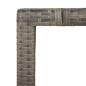 Preview: Gartentisch mit Holzplatte Grau Poly Rattan & Massivholz Akazie