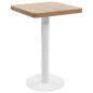 Preview: ARDEBO.de - Bistrotisch Hellbraun 50x50 cm MDF