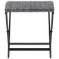 Preview: Klapphocker Poly Rattan Grau