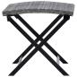 Preview: Klapphocker Poly Rattan Grau