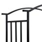 Preview: Rosenbogen mit Bank Schwarz 128x50x207 cm Eisen