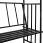 Preview: Rosenbogen mit Bank Schwarz 128x50x207 cm Eisen