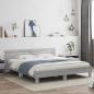 Preview: ARDEBO.de - Bettgestell mit Kopfteil Grau Sonoma 180x200 cm Holzwerkstoff