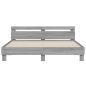 Preview: Bettgestell mit Kopfteil Grau Sonoma 180x200 cm Holzwerkstoff