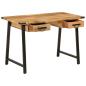 Preview: Schreibtisch mit Schubladen 105x55x70 cm Massivholz Mango Eisen