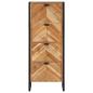 Preview: Badschrank 40x30x100 cm Massivholz Akazie und Eisen