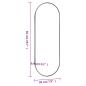 Preview: Wandspiegel 20x50 cm Glas Oval