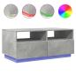 Preview: Couchtisch mit LED-Leuchten Betongrau 90x49x40 cm