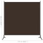 Preview: Paravent Braun 175x180 cm Stoff