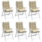 Preview: Niedriglehner-Auflagen 6 Stk. Beige Oxford-Gewebe