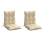 Preview: Niedriglehner-Auflagen 2 Stk. Beige Oxford-Gewebe