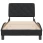 Preview: Bettgestell ohne Matratze Schwarz 90x200 cm Samt