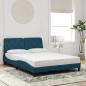 Preview: ARDEBO.de - Bettgestell ohne Matratze Blau 120x200 cm Samt