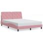 Preview: Bettgestell ohne Matratze Rosa 140x190 cm Samt