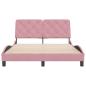 Preview: Bettgestell ohne Matratze Rosa 140x190 cm Samt