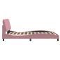 Preview: Bettgestell ohne Matratze Rosa 140x190 cm Samt
