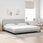 Preview: ARDEBO.de - Bettgestell ohne Matratze Hellgrau 200x200 cm Samt