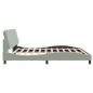 Preview: Bettgestell ohne Matratze Hellgrau 200x200 cm Samt