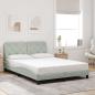 Preview: ARDEBO.de - Bettgestell ohne Matratze Hellgrau 140x190 cm Samt