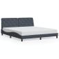 Preview: Bettgestell ohne Matratze Dunkelgrau 180x200 cm Samt