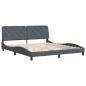 Preview: Bettgestell ohne Matratze Dunkelgrau 180x200 cm Samt